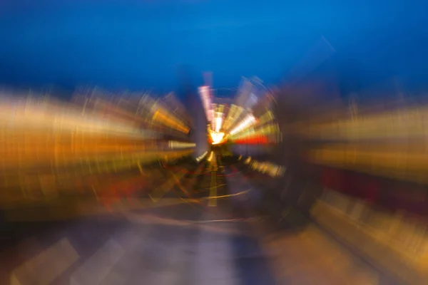 Абстрактний Ефект Вибуху Вуличного Світла Міста — стокове фото