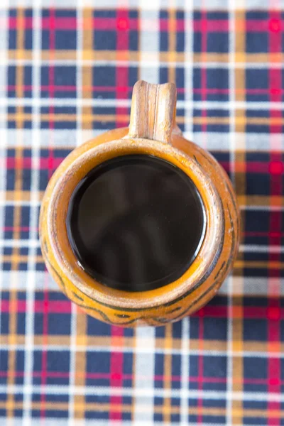 Tipica Brocca Argilla Con Caffè Una Vecchia Locanda Messicana — Foto Stock