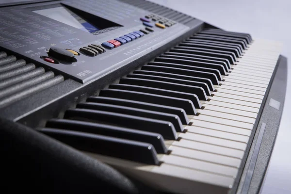 Beautiful New Baby Grand Piano Keyboard Ready Played — Stock Photo, Image