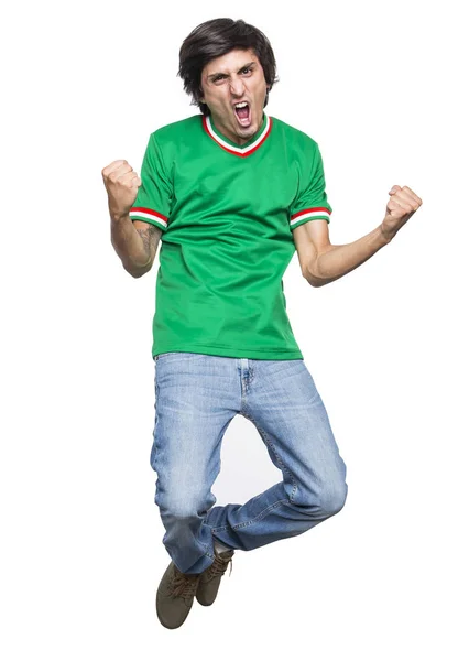 Young Man Shouting Feasting Full Joy Excitement — Stock Photo, Image