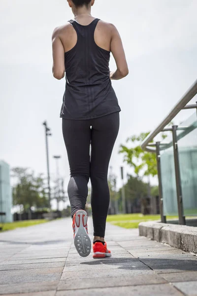 Picior Alergător Alergând Drumul Închidere Pantof Femei Fitness — Fotografie, imagine de stoc
