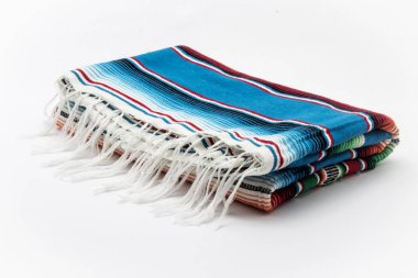 Çok renkli Tekstil hazır giyim. Tipik Meksika zaprape.