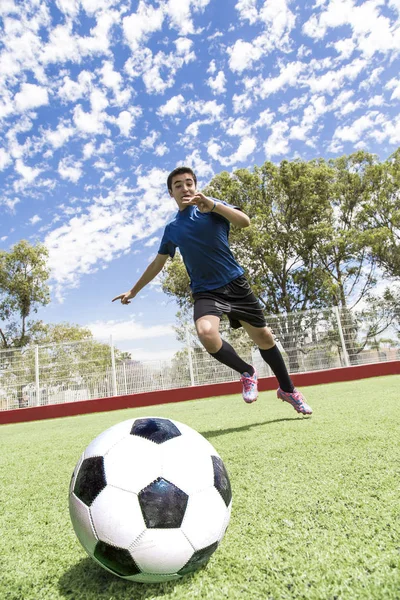 Futbolcu Başında — Stok fotoğraf