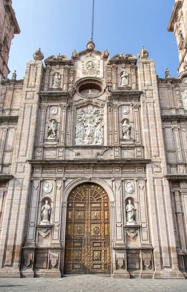 Portas Templo Colonial Morelia Michoacan México — Fotografia de Stock