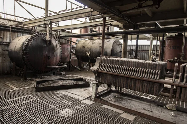 Antigua Fábrica Destruida Abandonada Zona Industrial —  Fotos de Stock