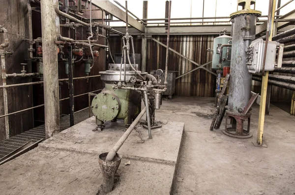 Abandonada Antiga Fábrica Destruída Zona Industrial — Fotografia de Stock