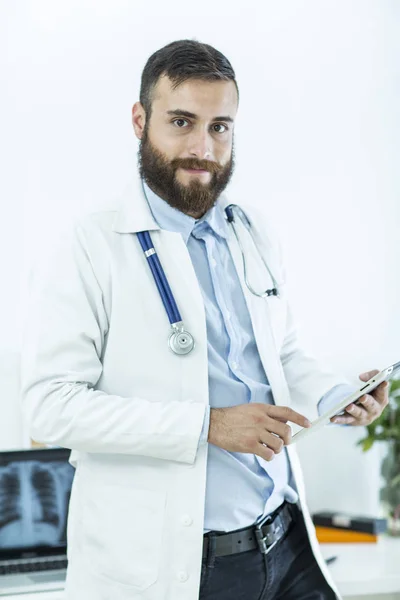 Estilo Vida Jovem Médico Boa Dieta Exercício — Fotografia de Stock