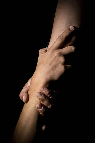 Intertwined Hands Father — Stock Photo, Image