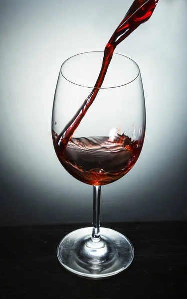 Glas Wijn Hemelachtergrond — Stockfoto