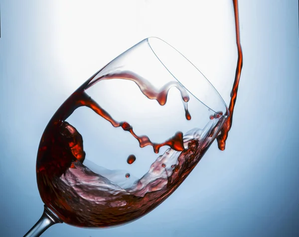 Glas Wijn Hemelachtergrond — Stockfoto