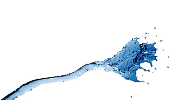 Chorro Agua Cristalina Azul Capturado Momento Preciso Del Impacto —  Fotos de Stock