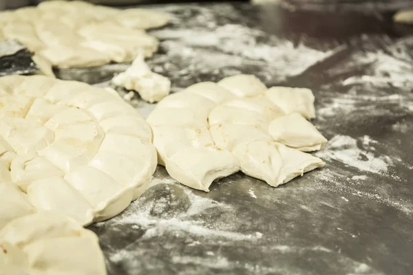 Bolas Massa Preparando Pão — Fotografia de Stock