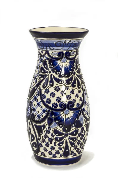 Vase Porcelaine Isolé Sur Blanc — Photo