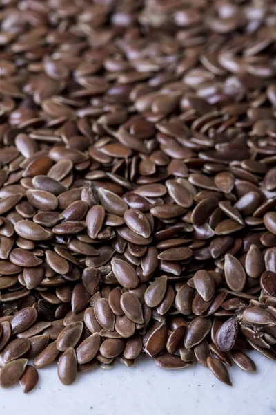 Close Flax Seed Texture Cereals — Stock Photo, Image