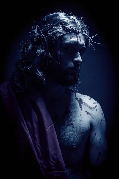 Gesù Cristo con una corona di spine — Foto Stock