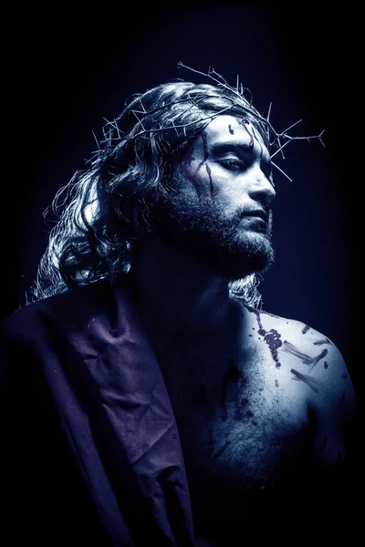 Gesù Cristo con una corona di spine — Foto Stock