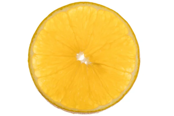 白い背景にスライスされたオレンジの詳細 — ストック写真