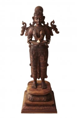 Bir dua salonunda Zen heykel. 