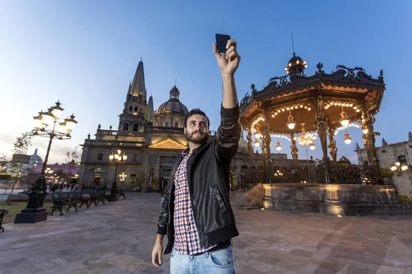 Guadalajara parade ground of the city. Selfie.