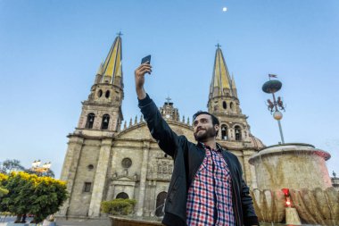 Şehrin Guadalajara Katedrali. Selfie.