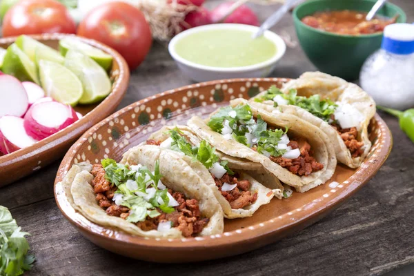 Tacos von Fleisch an den Schäfer oder mariniert — Stockfoto