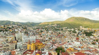 Guanajuato, Meksika. Panoramik görünüm