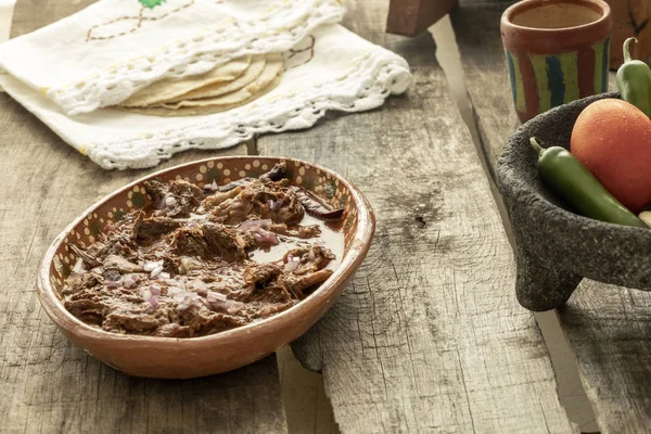 Comida mexicana. Placa de birria . — Foto de Stock