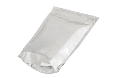 Folyo paketi kırpma yolu ile beyaz arkaplanda izole edildi