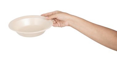 El şakası bej doğal bitki lifleri beyaz arka planda ıslatılabilir, kaydedilen kırpma yolu.