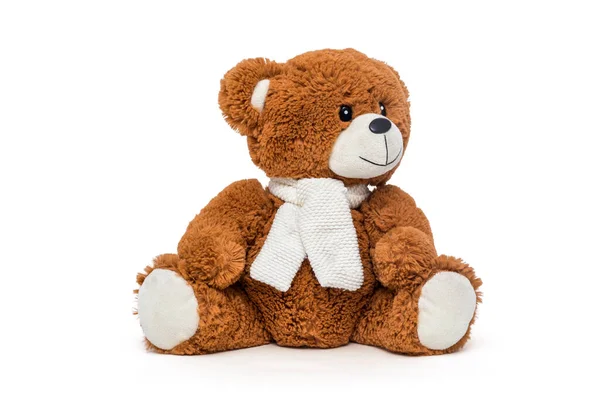 Boneka Teddy Bear Dengan Latar Belakang Putih — Stok Foto