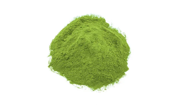 Veel Matcha Groene Thee Textuur Witte Achtergrond — Stockfoto