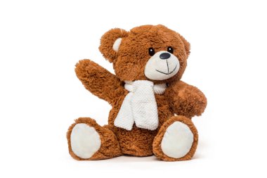 Beyaz arka planda yumuşak oyuncak.