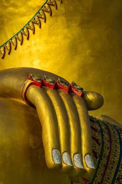 Gyllene Bilden Buddha Hand Thailändsk Stil — Stockfoto