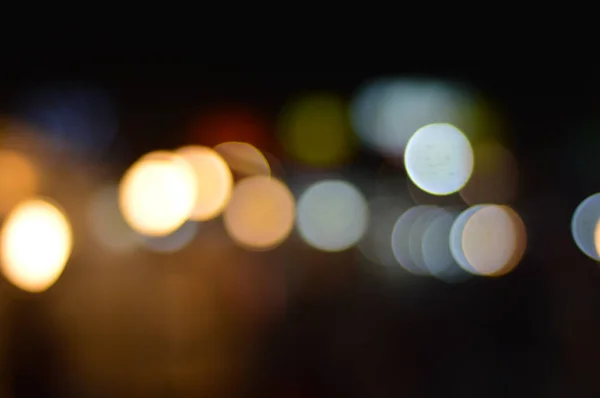 Abstrato Bokeh Noite Cidade Luz Borrão Fundo — Fotografia de Stock