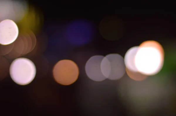 Abstrato Bokeh Noite Cidade Luz Borrão Fundo — Fotografia de Stock