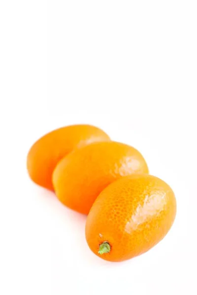 Kumquat Suculento Fresco Fundo Branco — Fotografia de Stock