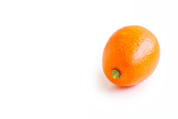 Verse Sappige Kumquat Witte Achtergrond — Stockfoto