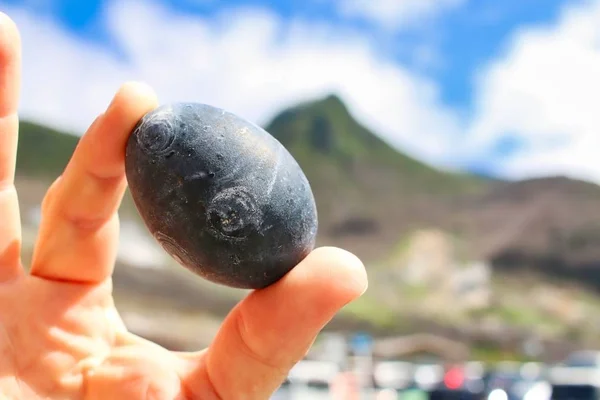 Huevo Hervido Negro Owakudani Hakone Japón — Foto de Stock