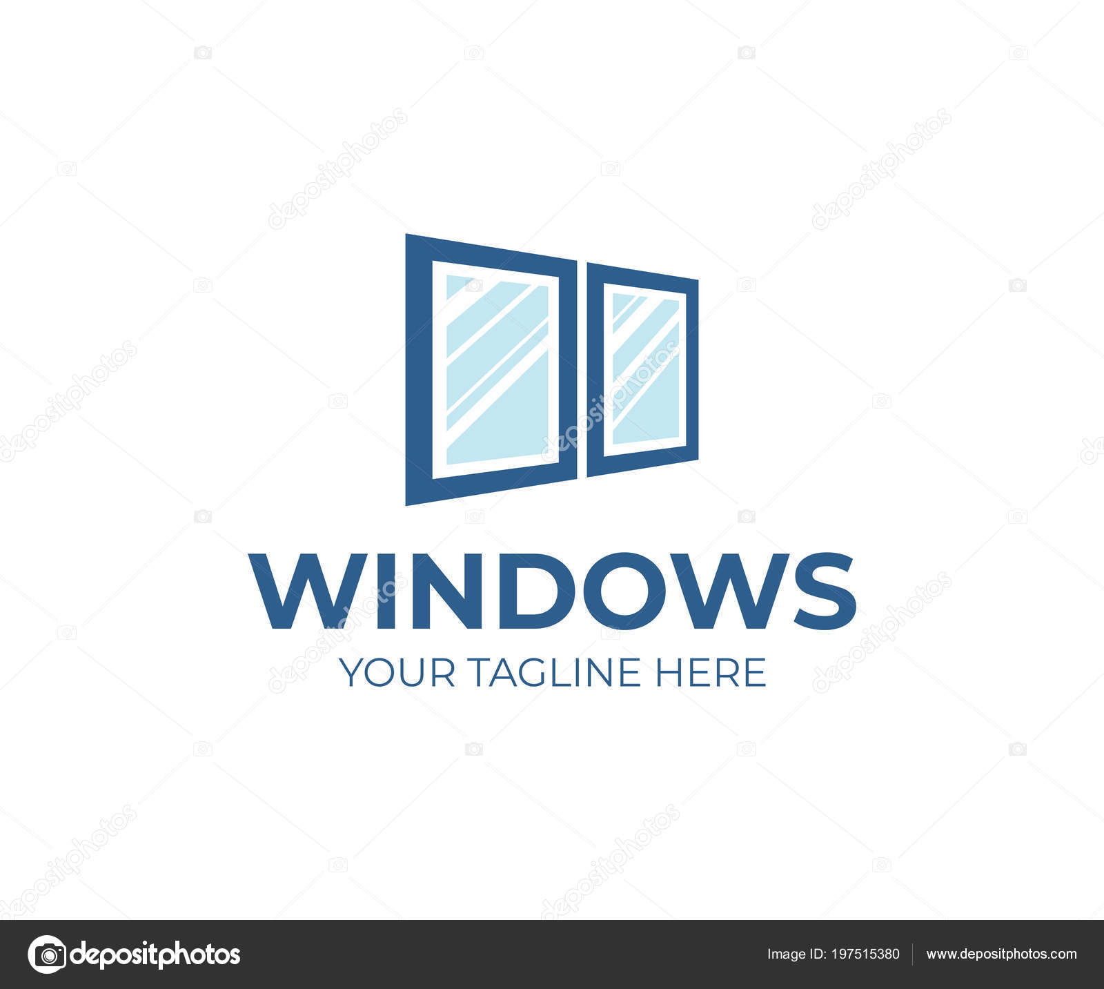 Window Services Logo Template Window Replacement Vector Design Window Installation Stock Vector C Artsterdam 197515380