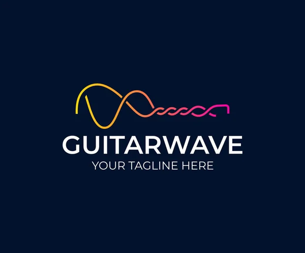 Diseño Del Logotipo Onda Sonido Guitarra Diseño Vectores Ondas Audio — Archivo Imágenes Vectoriales