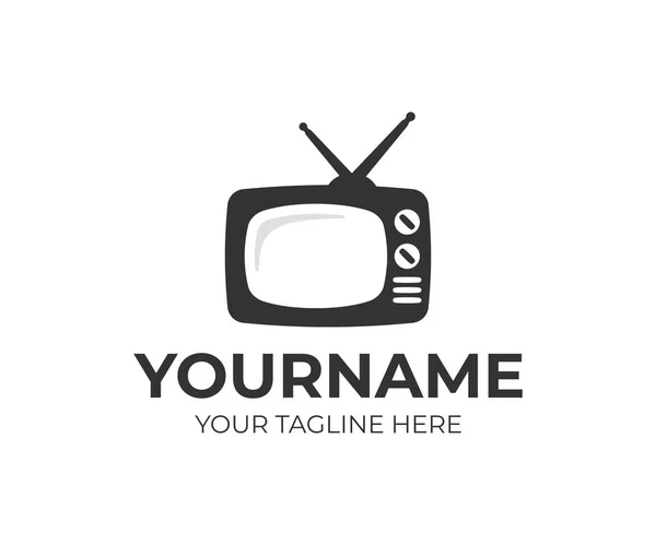 Diseño Logotipo Televisión Streaming Diseño Vectores Logotipo Emisión — Vector de stock