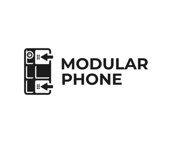 Individualisierbares Telefon Logo Design Modulares Smartphone Vektordesign Bausteine Für Telefon — Stockvektor