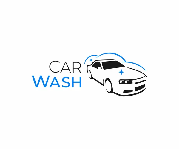 Auto Wassen Dienst Logo Ontwerp Automatische Detaillering Van Vectorontwerp Logotype — Stockvector