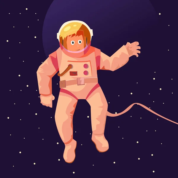 Astronaut Schwebt All — Stockvektor