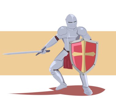 Ortaçağ şövalye kılıcı ile mücadele