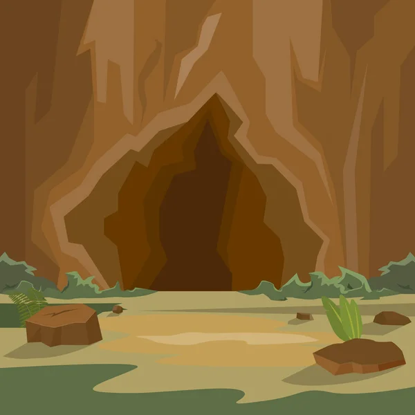 Grotte Dans Une Montagne — Image vectorielle