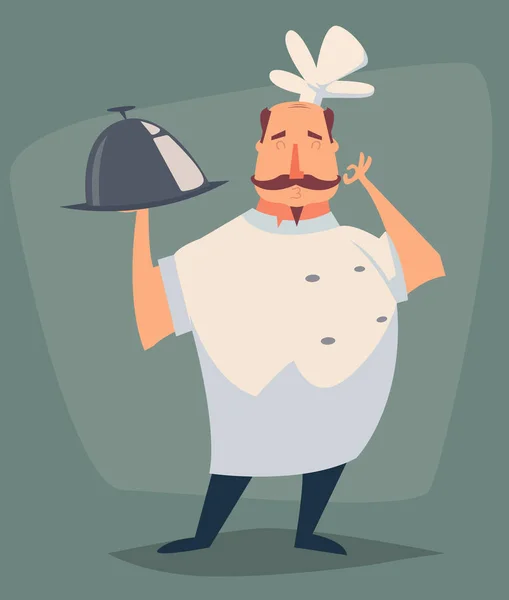 Chef Standing Front View — Stock Vector