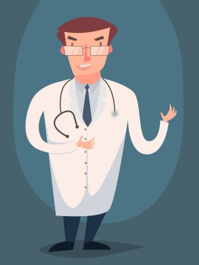 Çizgi film Doktor sthetoscope ile