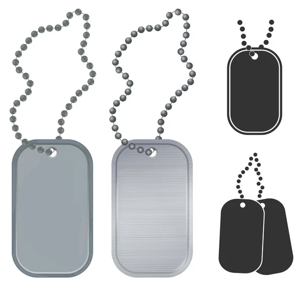 Set Dog Tags — Stock Vector