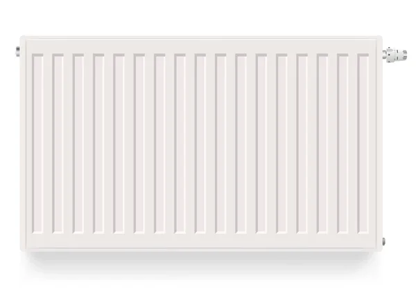 Radiateur Chauffage Blanc Isolé — Image vectorielle